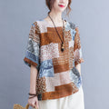Plus Size Spring Cotton Linen Shirt