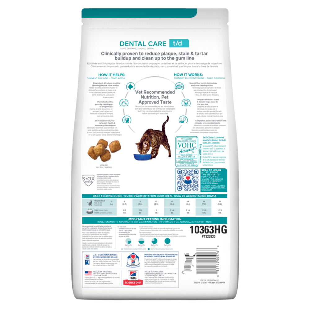 Hill's Prescription Diet t/d Cat Food 1.5kg