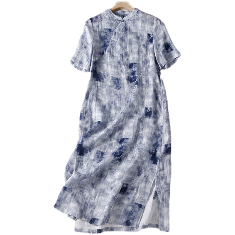 Plus Size Modern Blue Cheongsam