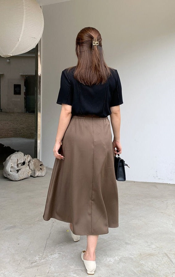Plus Size Korean Pleat Midi Dress
