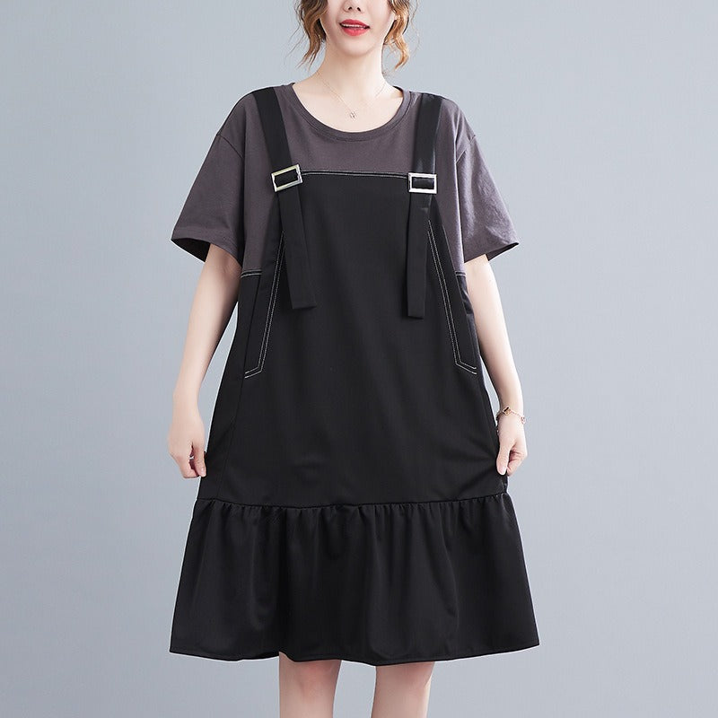 Plus Size Korean Mock 2 Piece Dress (EXTRA BIG SIZE)