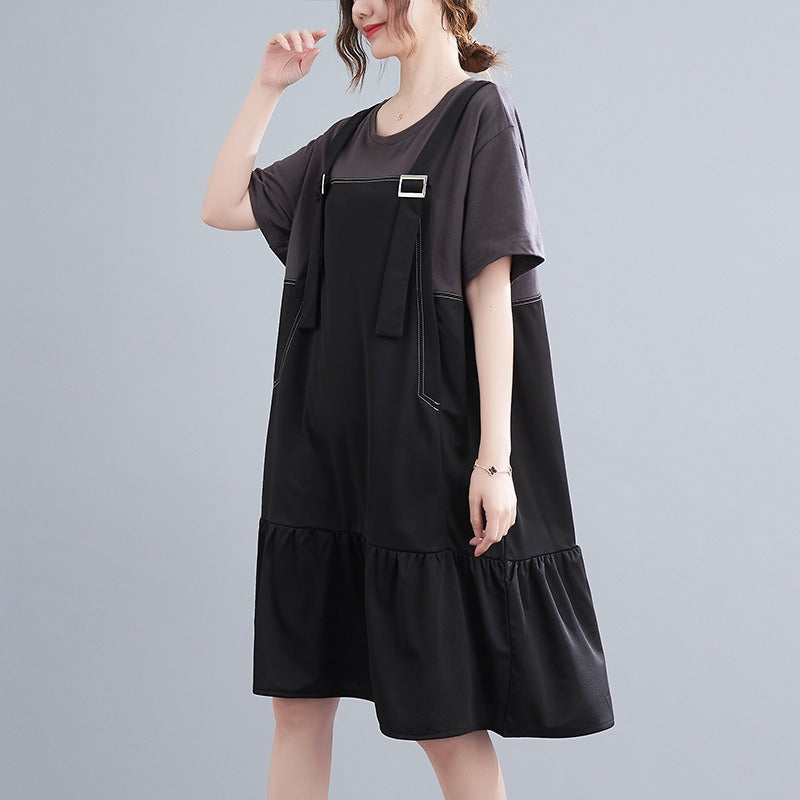 Plus Size Korean Mock 2 Piece Dress (EXTRA BIG SIZE)