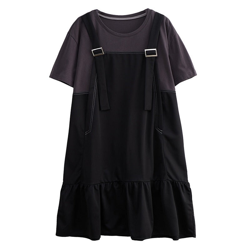 Plus Size Korean Mock 2 Piece Dress (EXTRA BIG SIZE)