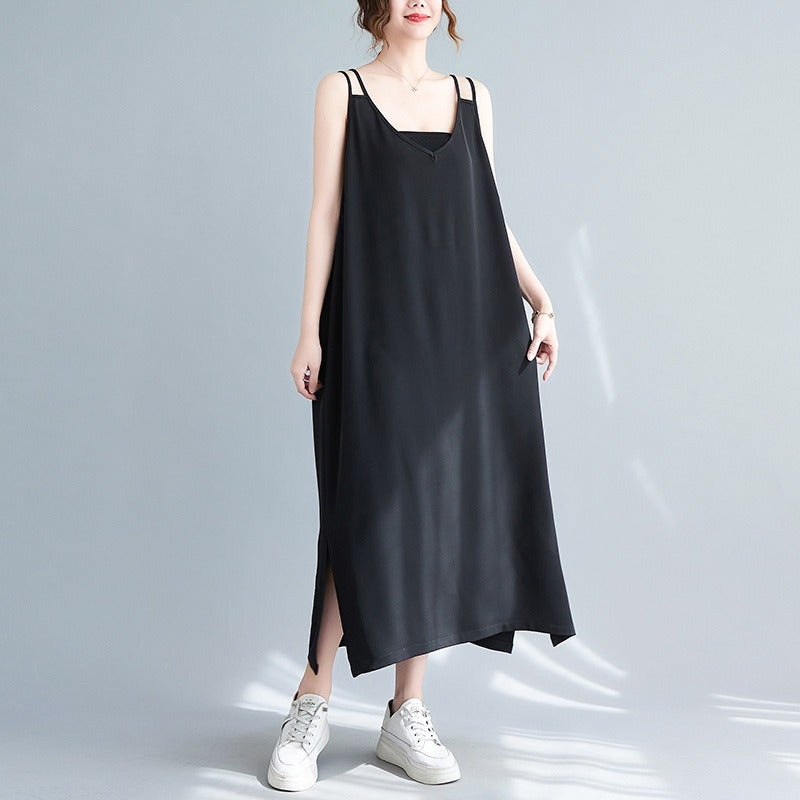 Plus Size Sleeveless Midi Dress (EXTRA BIG SIZE)