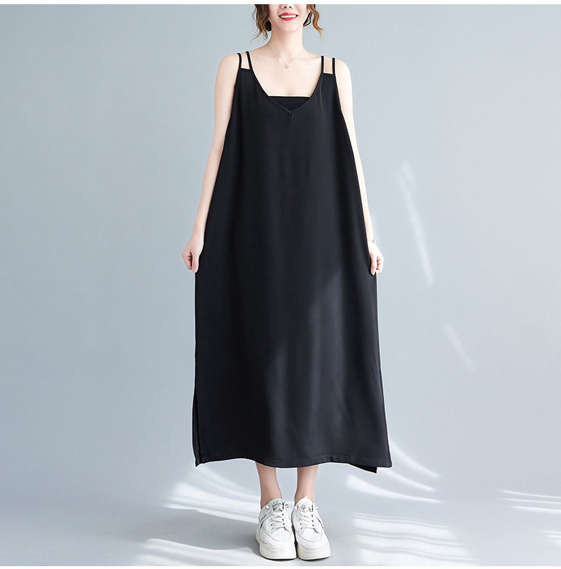 Plus Size Sleeveless Midi Dress (EXTRA BIG SIZE)