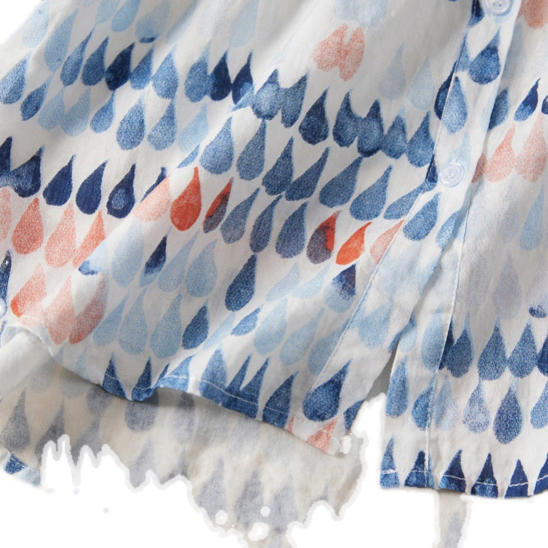 Plus Size Watercolor Print Shirt