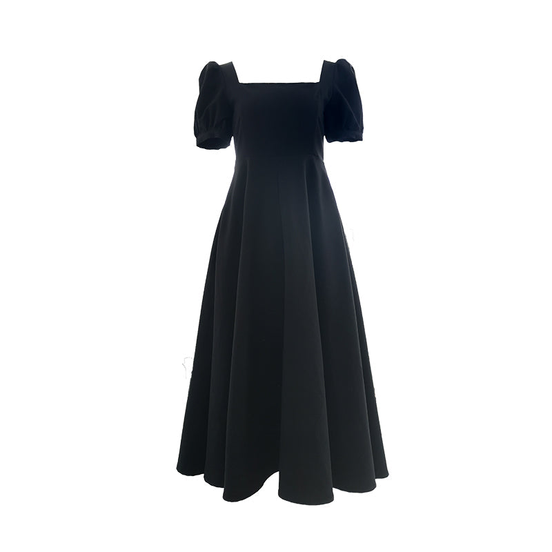 Plus Size Korean Square Neck Midi Dress