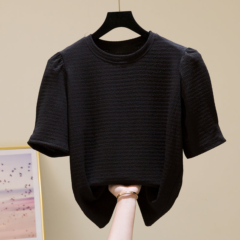 Plus Size Korean Puff Sleeve Blouse