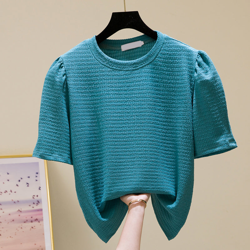 Plus Size Korean Puff Sleeve Blouse