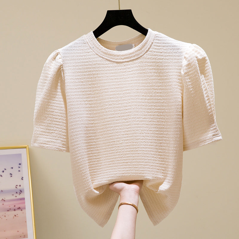 Plus Size Korean Puff Sleeve Blouse