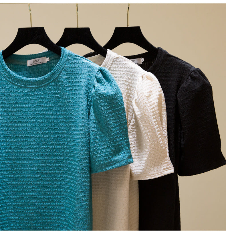 Plus Size Korean Puff Sleeve Blouse