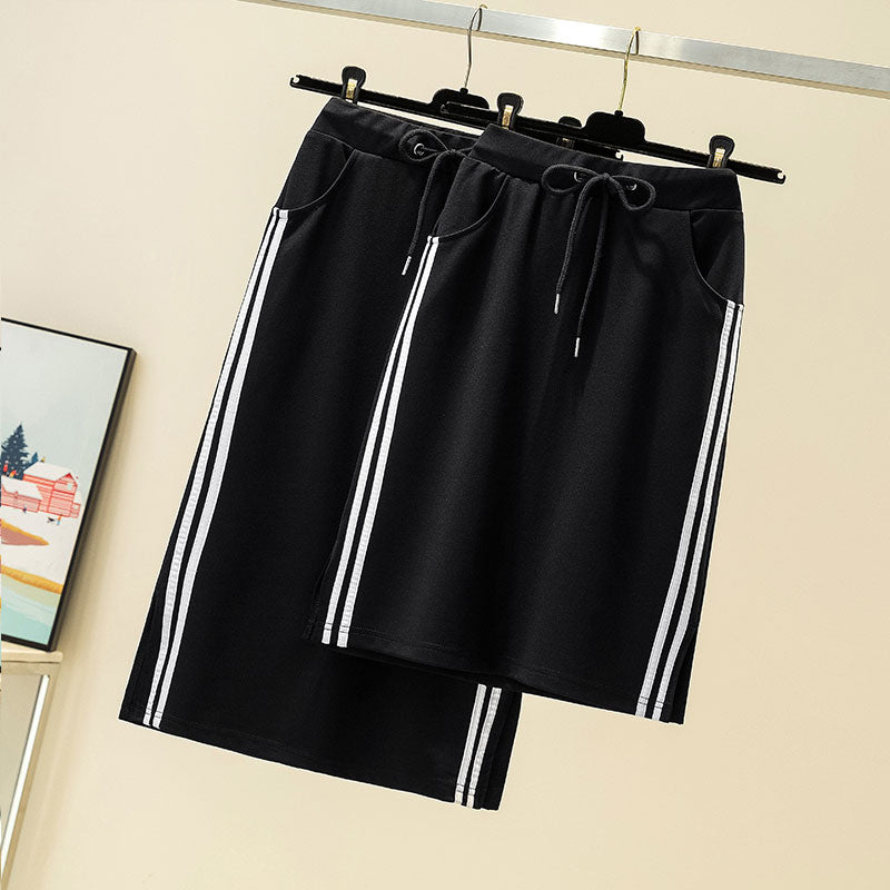 Plus Size Track Skirt