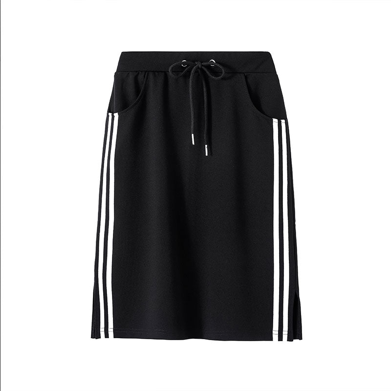 Plus Size Track Skirt
