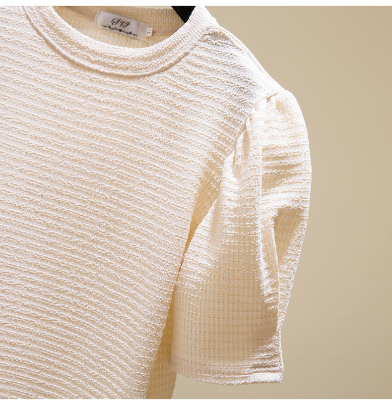 Plus Size Korean Puff Sleeve Blouse