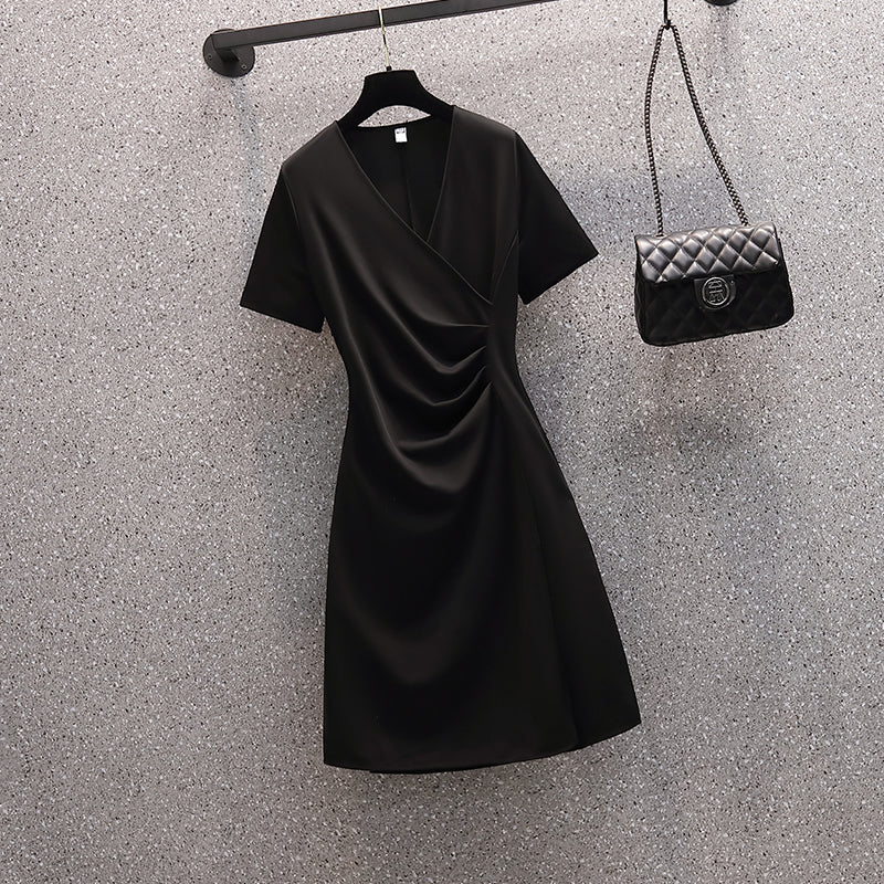 Plus Size Wrap Drape Dress