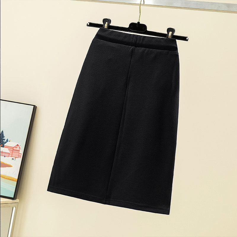 Plus Size Track Skirt