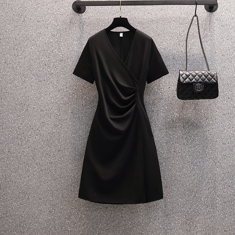 Plus Size Wrap Drape Dress