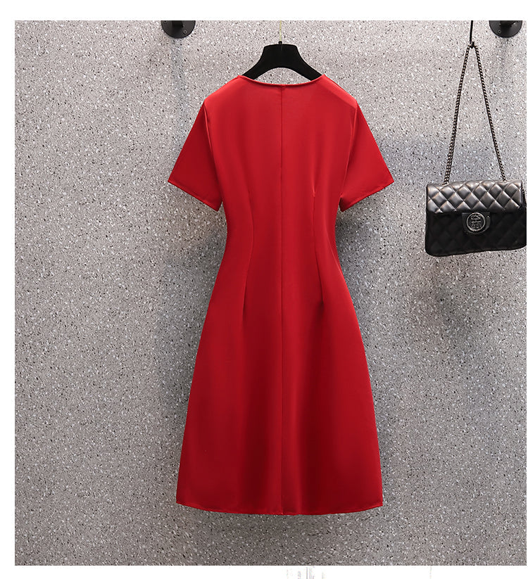 Plus Size Wrap Drape Dress