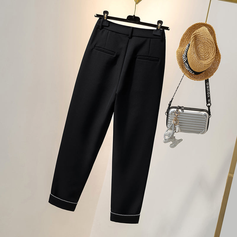 Plus Size Diamante Capri Pants