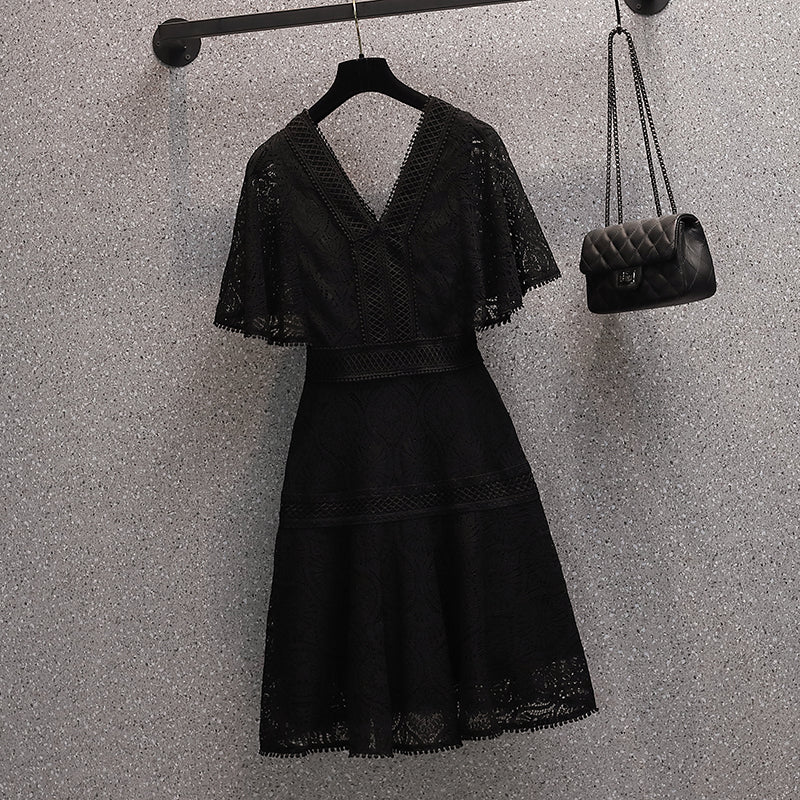 Plus Size Lace Swing Dress