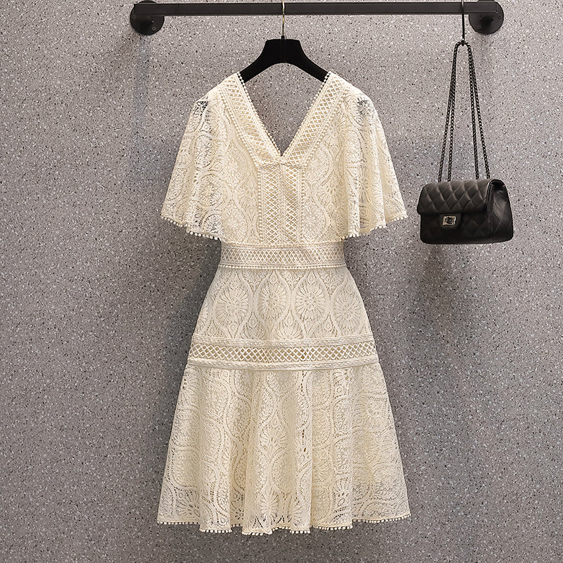 Plus Size Lace Swing Dress