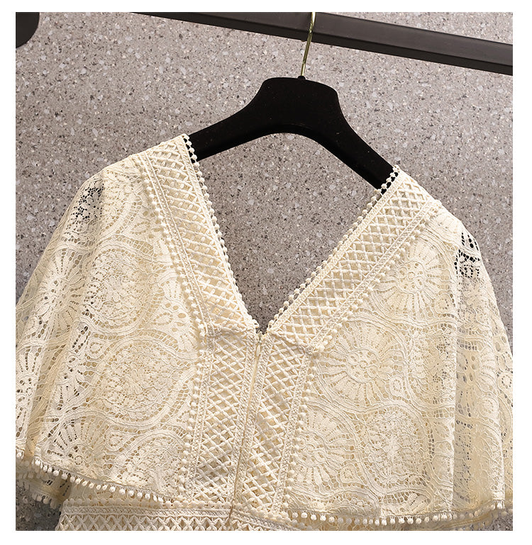 Plus Size Lace Swing Dress