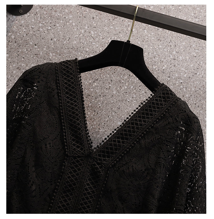 Plus Size Lace Swing Dress