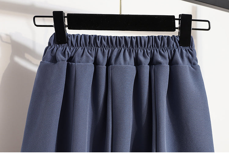 Plus Size Double Button A Line Mini Skirt
