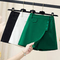 Plus Size Button A Line Skorts