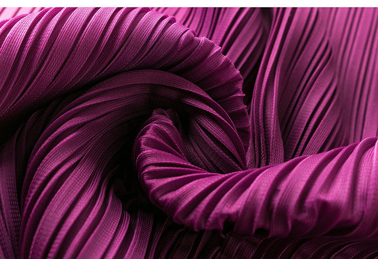 Plus Size Pleats Ombre Dress