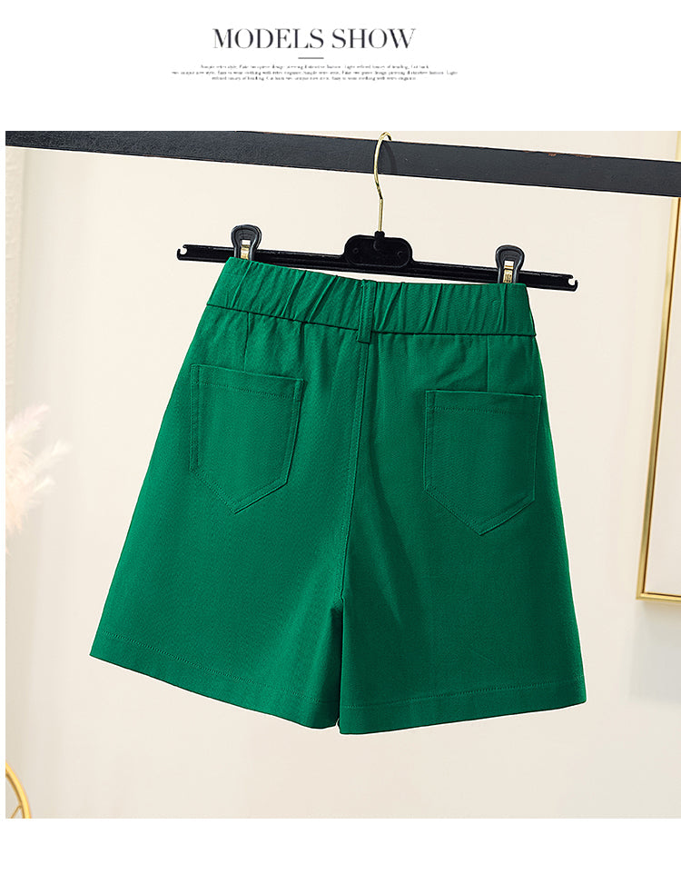 Plus Size Button A Line Skorts