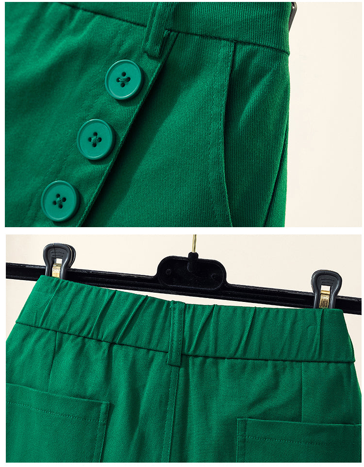 Plus Size Button A Line Skorts