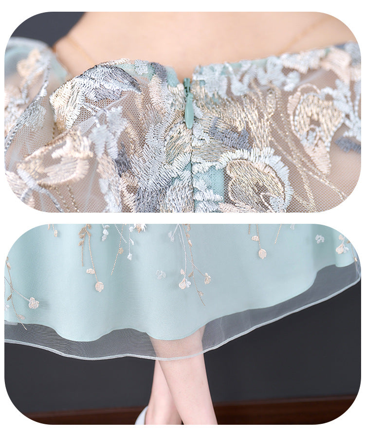 Plus Size Floral Embroidery Dress