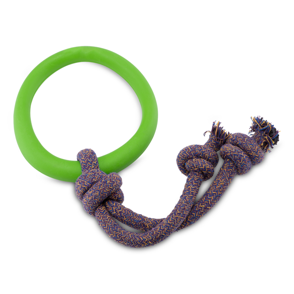 Beco Rubber Hoop on Rope, Green