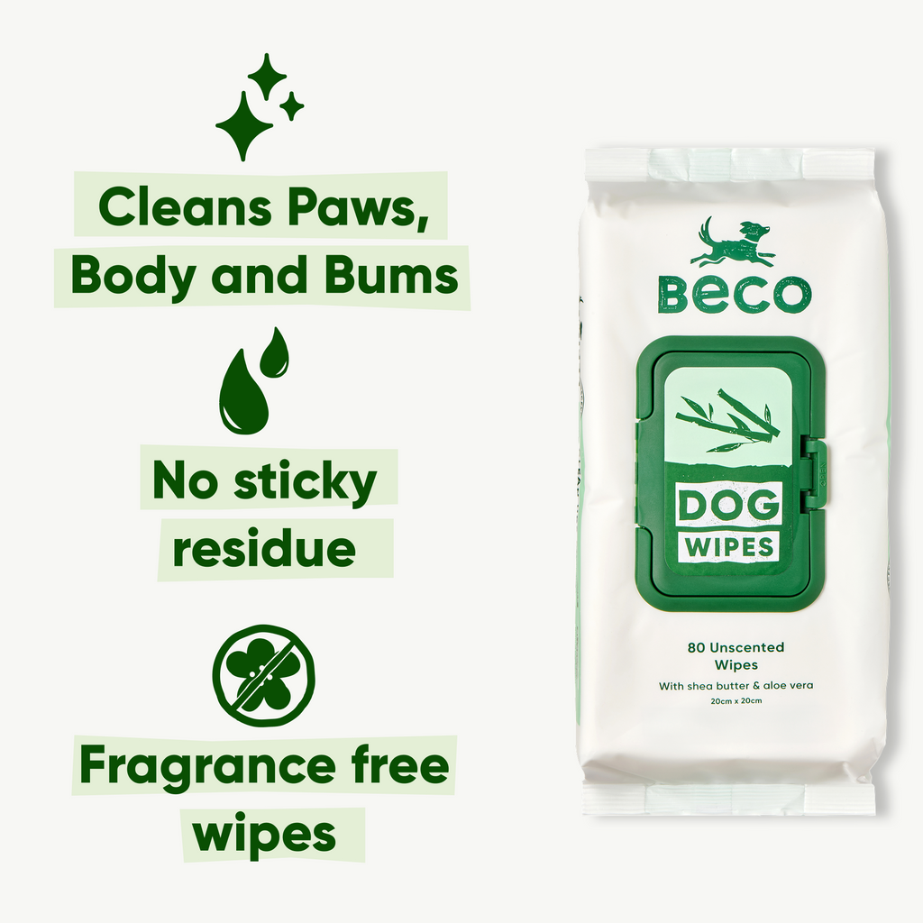 Beco Bamboo Dog Wipes, Unscented