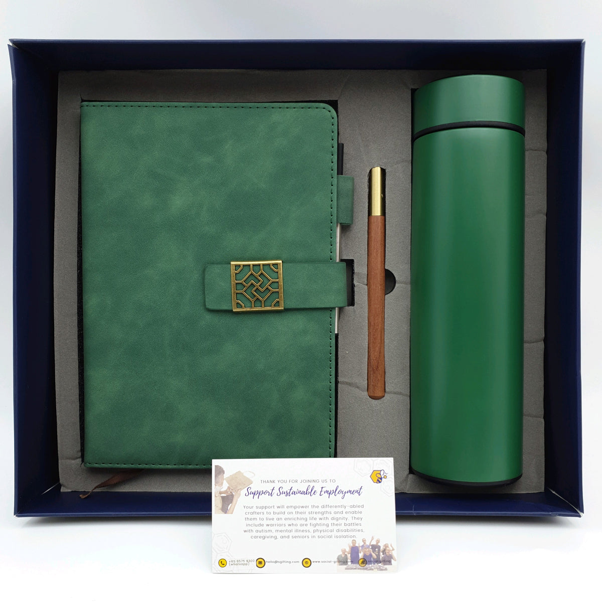 Gift Set - A5 Notebook + Thermal Flask + Pen + Pen Refill