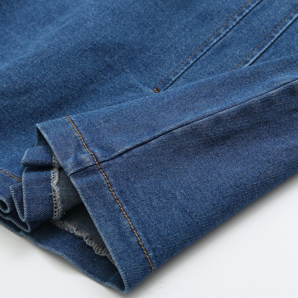 (Ready Stock 3XL - 1 Pc) Plus Size Denim Pleat Mini Skirt