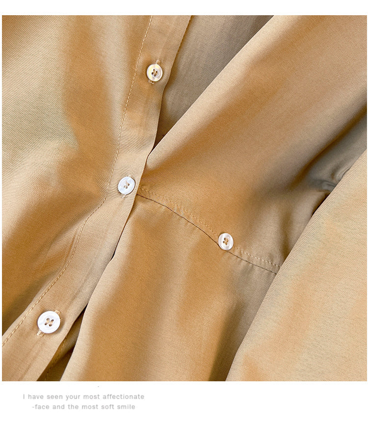 Plus Size Irregular Long Sleeve Shirt