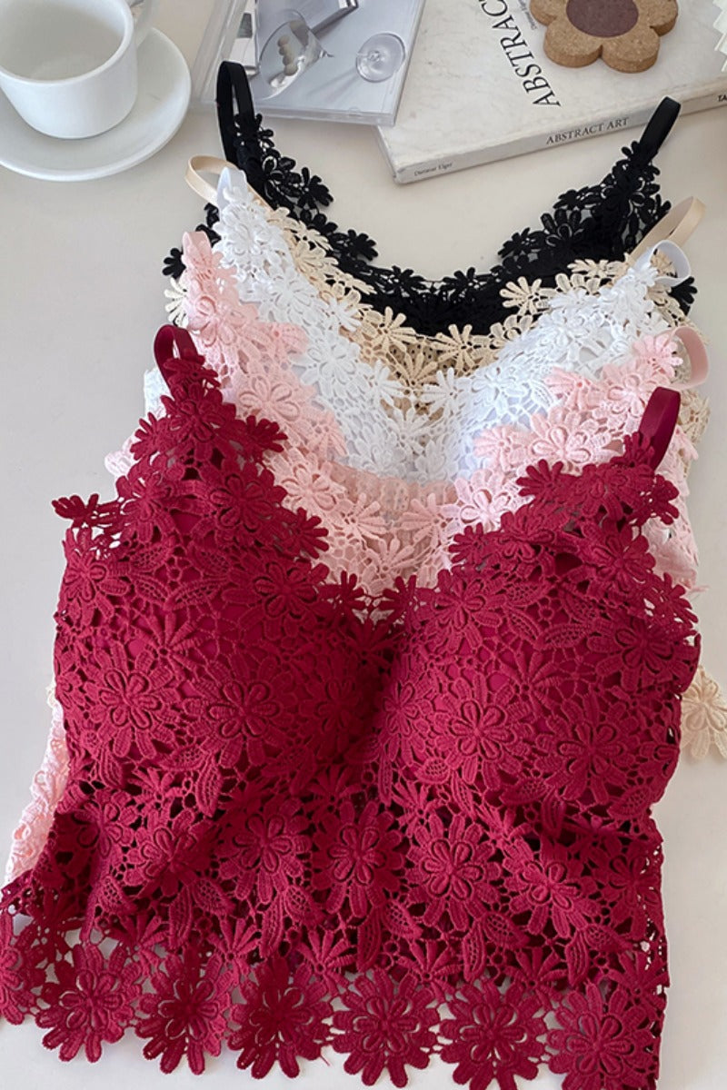 Plus Size Crochet Lace Bralette Top