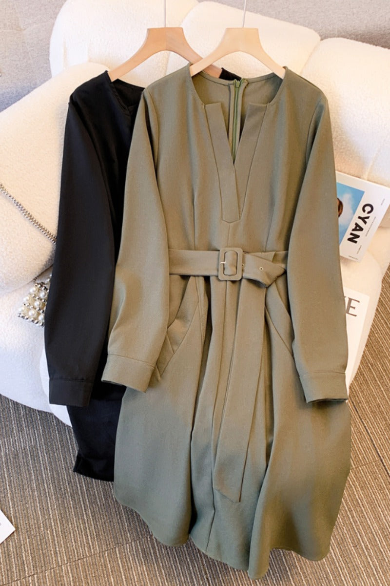 Plus Size V-neck French Dress