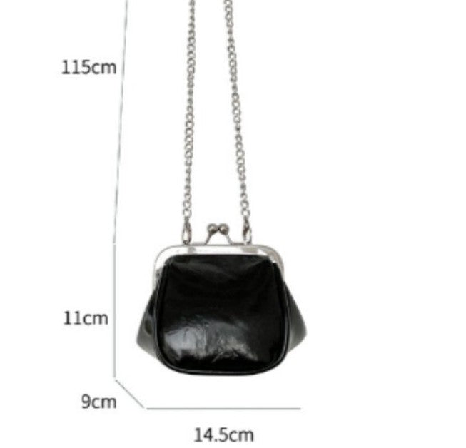 Mini Glossy Crossbody Chain Clutch Bag