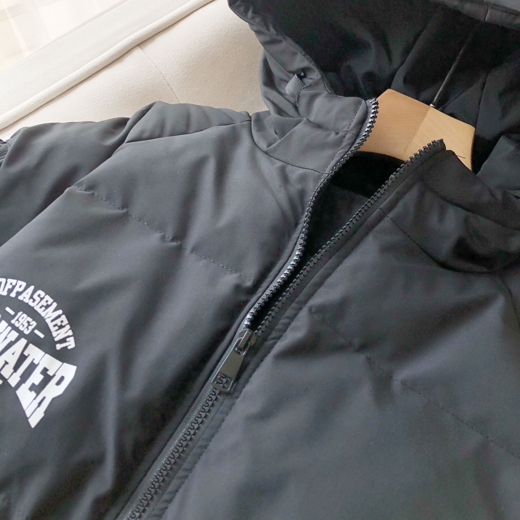 (3XL-9XL) Plus Size Black Padded Long Winter Jacket (Extra Big Size)