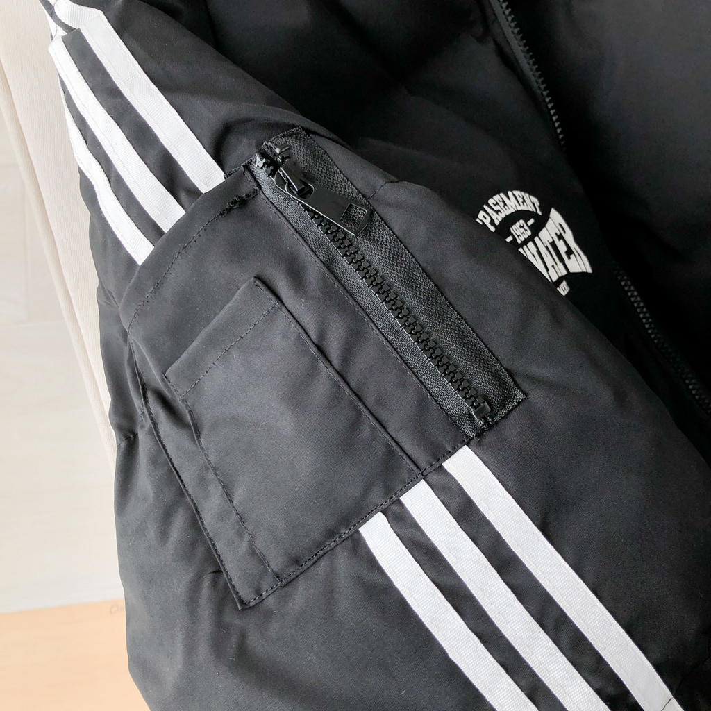 (3XL-9XL) Plus Size Black Padded Long Winter Jacket (Extra Big Size)