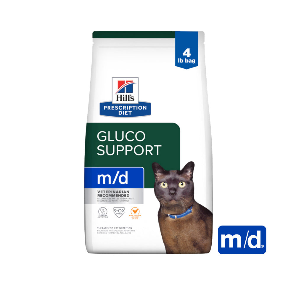 Hill's Prescription Diet m/d GlucoSupport with Chicken Cat Food 4lbs