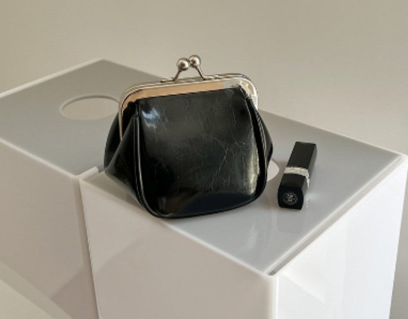 Mini Glossy Crossbody Chain Clutch Bag