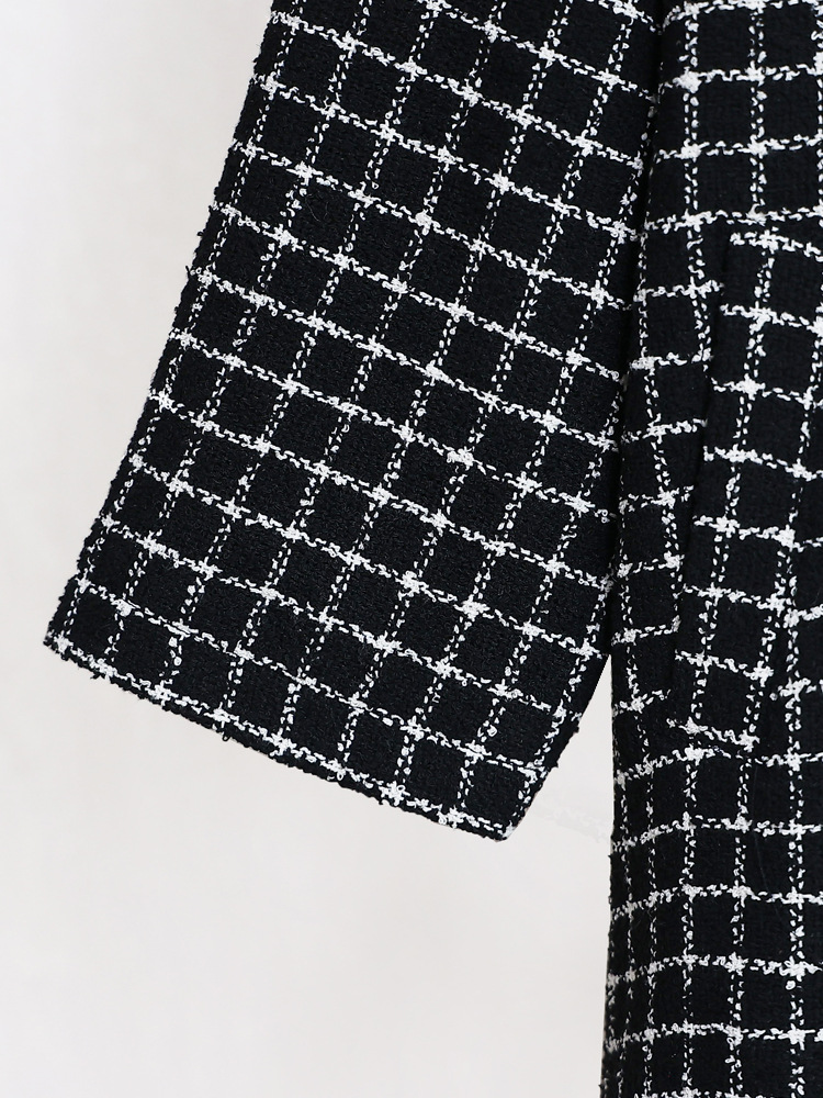 (4XL-10XL) Plus Size Black Tweed Blazer Jacket (EXTRA BIG SIZE)