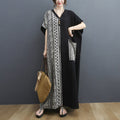 Plus Size V-neck Long Dress