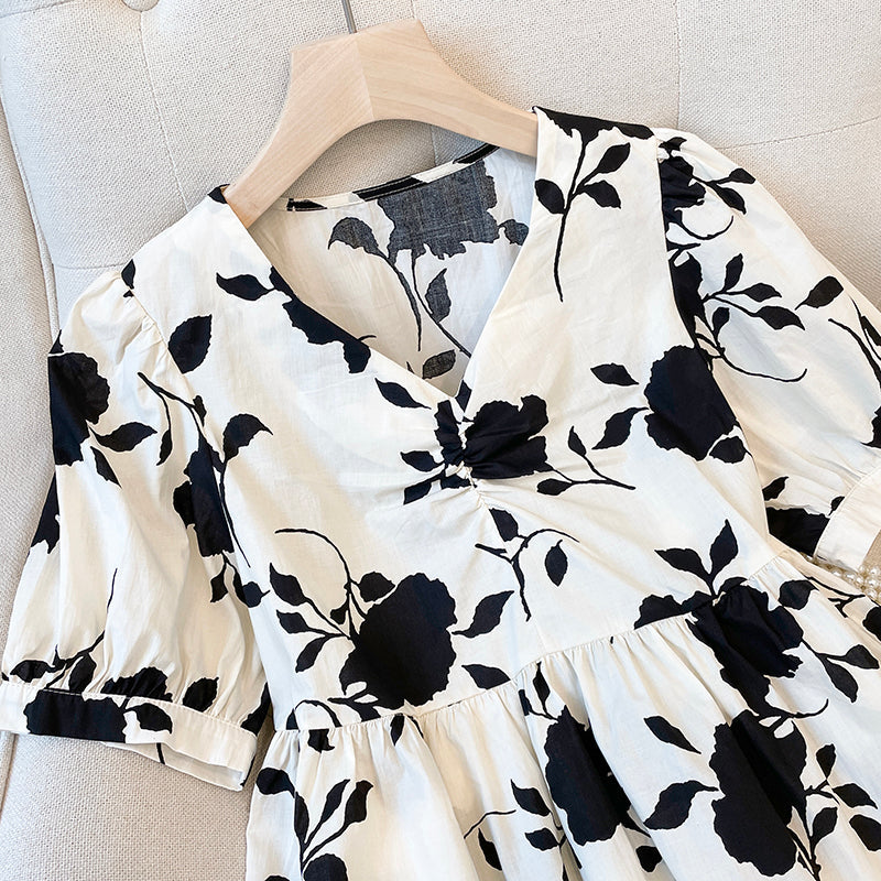 Plus Size V-neck short-sleeved shirt