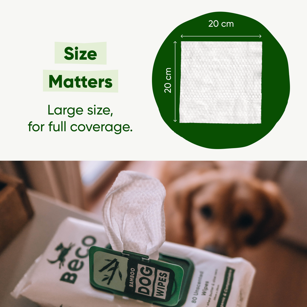 Beco Bamboo Dog Wipes, Unscented