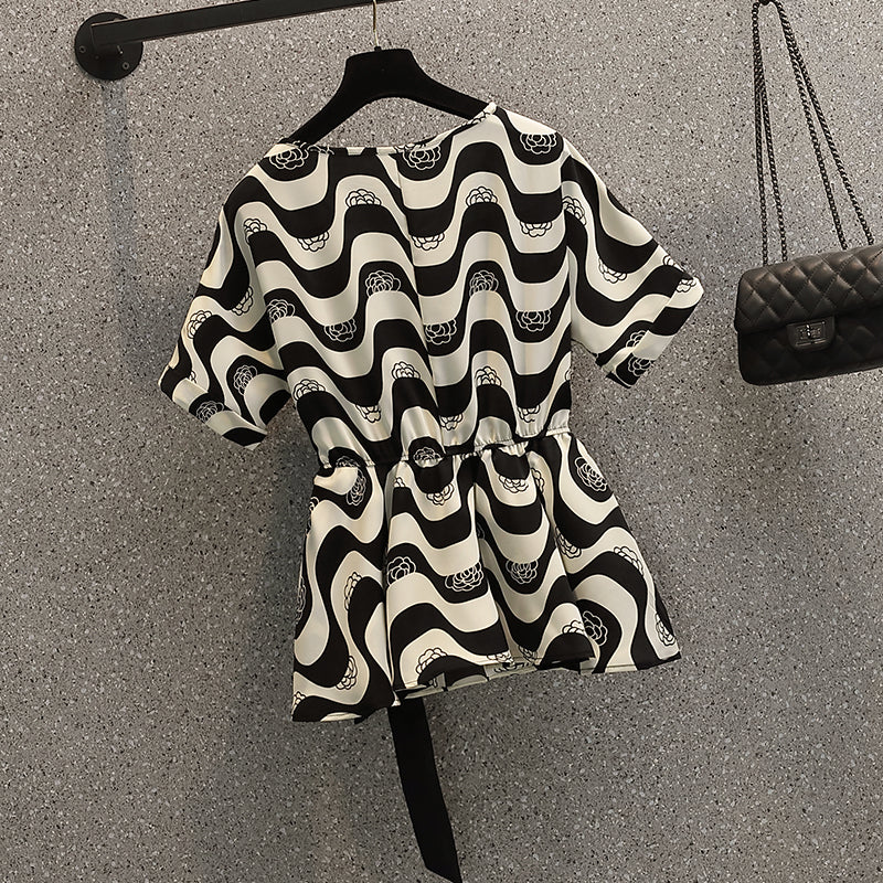 Plus Size French Chiffon Top